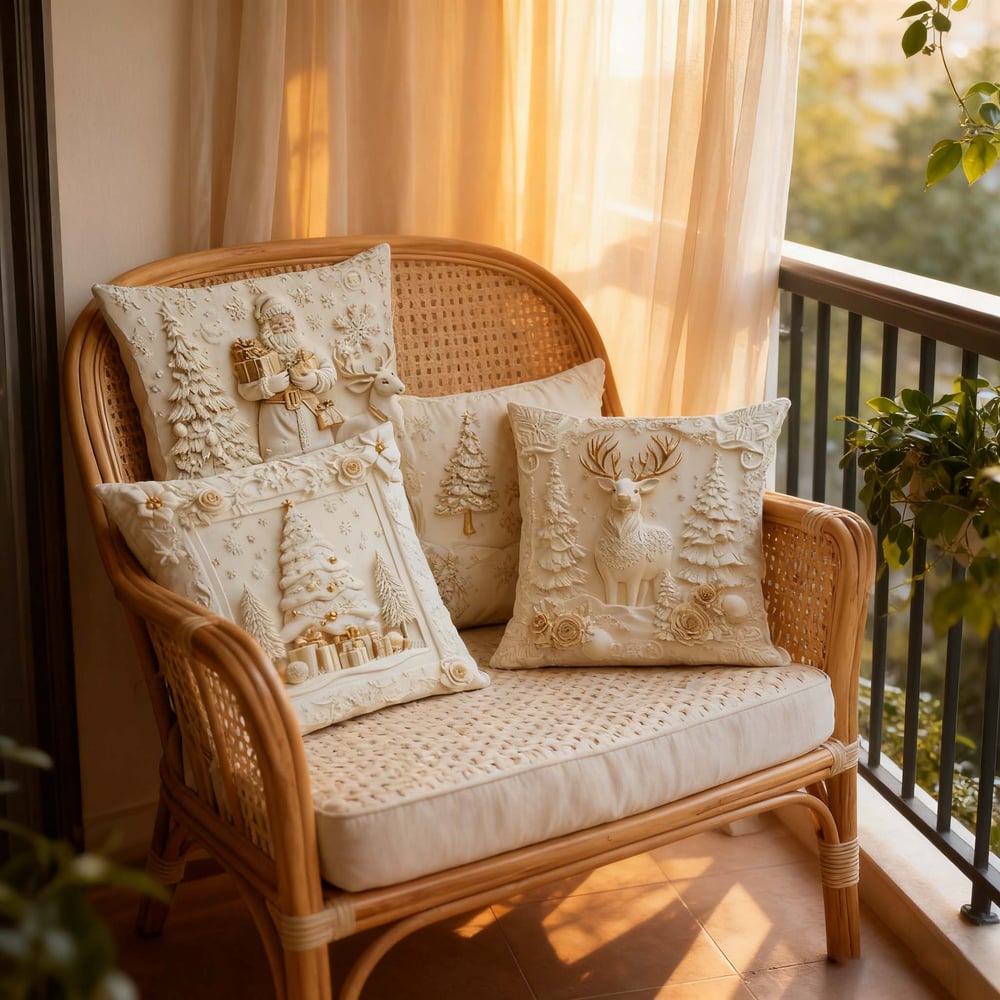 Luxury Christmas Pillow Cover – Premium, Washable & Wrinkle-Resistant