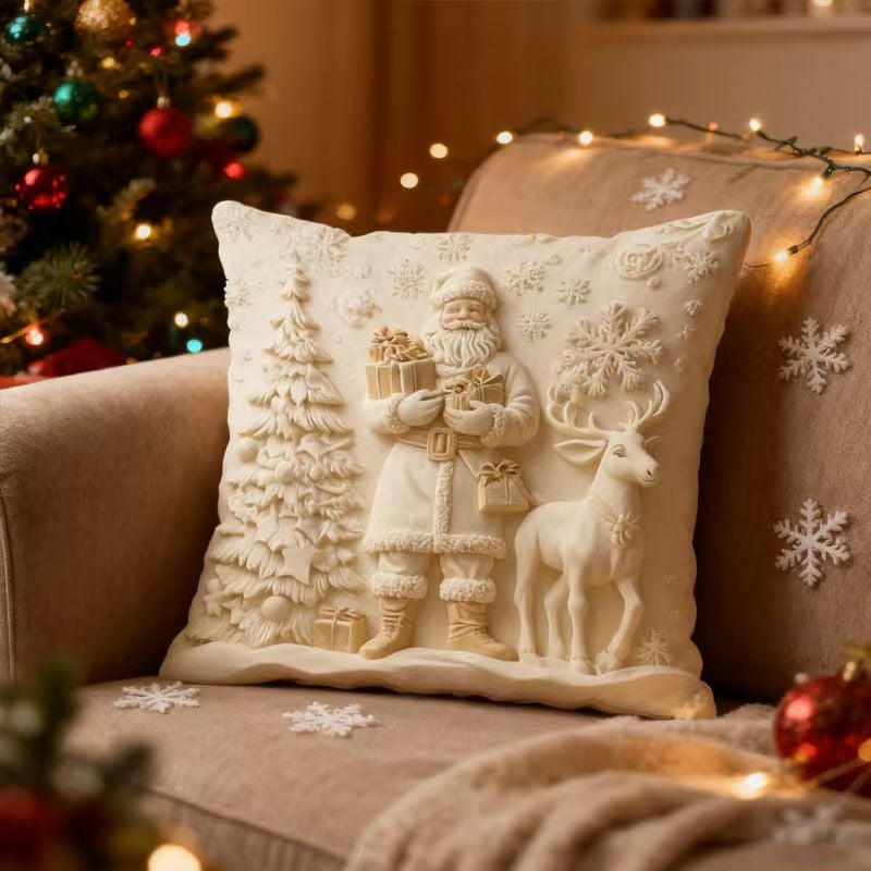 Luxury Christmas Pillow Cover – Premium, Washable & Wrinkle-Resistant