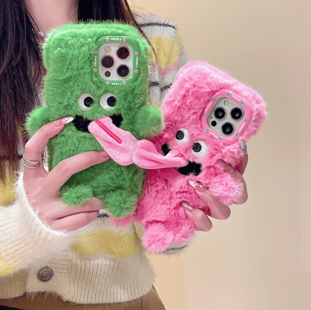 Funny Tongue Plush Phone Case – Soft, Protective & Unique