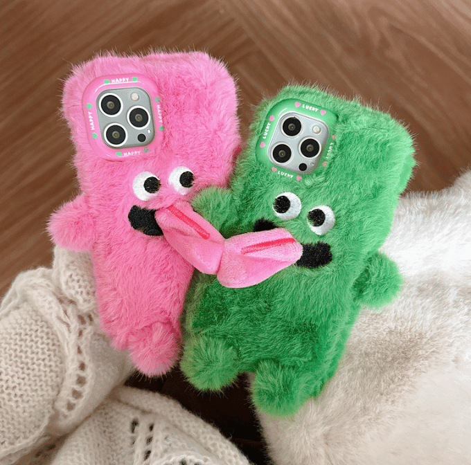 Funny Tongue Plush Phone Case – Soft, Protective & Unique
