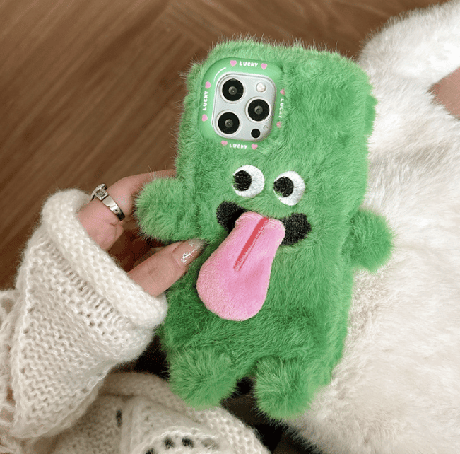 Funny Tongue Plush Phone Case – Soft, Protective & Unique