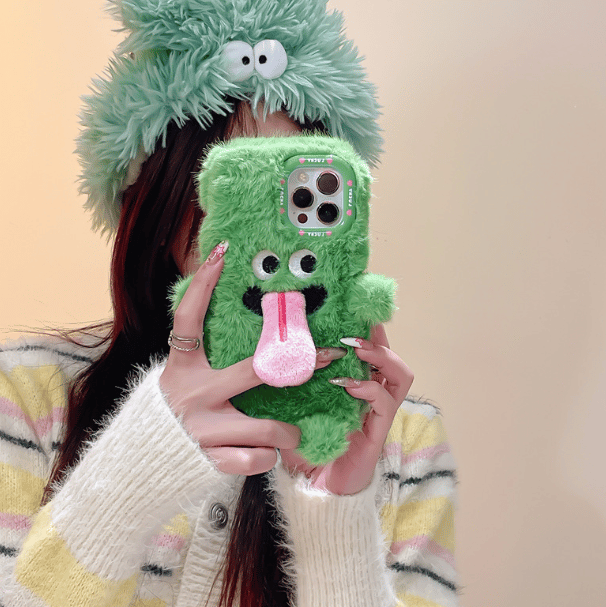 Funny Tongue Plush Phone Case – Soft, Protective & Unique
