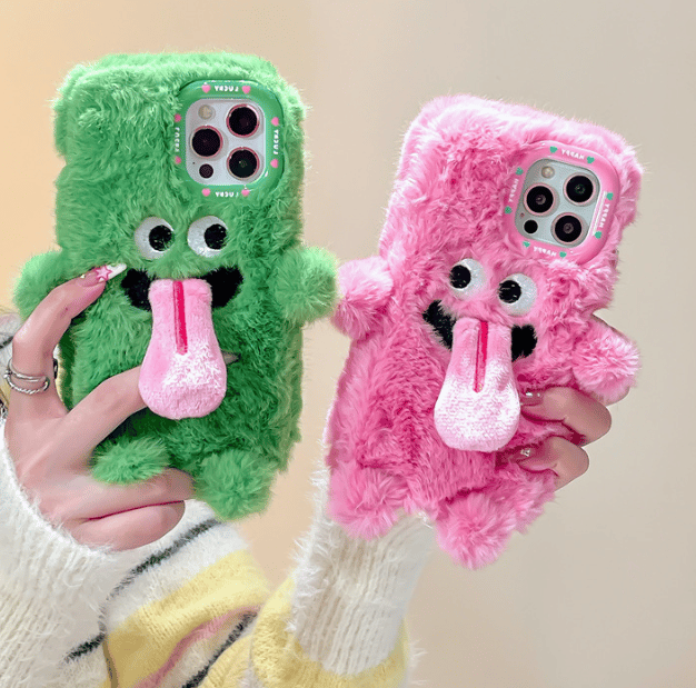 Funny Tongue Plush Phone Case – Soft, Protective & Unique