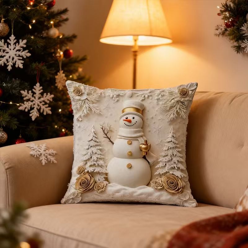 Luxury Christmas Pillow Cover – Premium, Washable & Wrinkle-Resistant