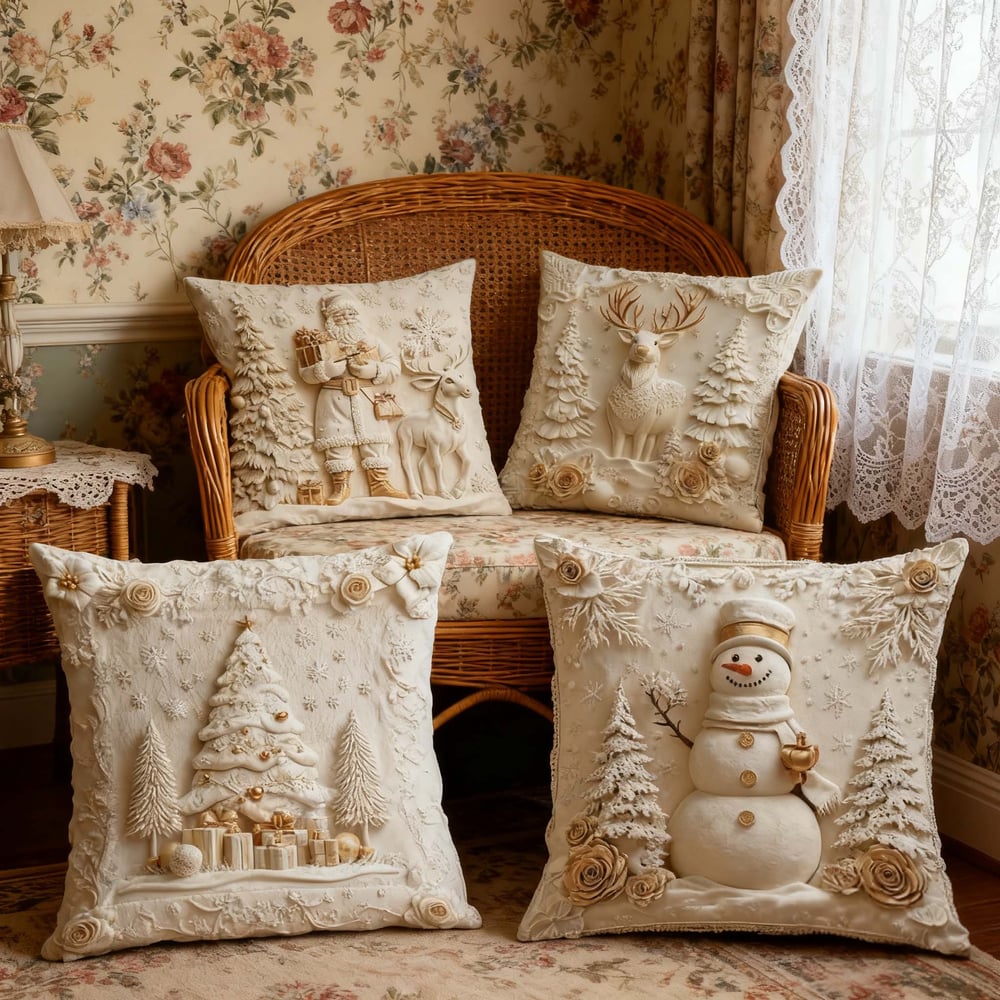 Luxury Christmas Pillow Cover – Premium, Washable & Wrinkle-Resistant