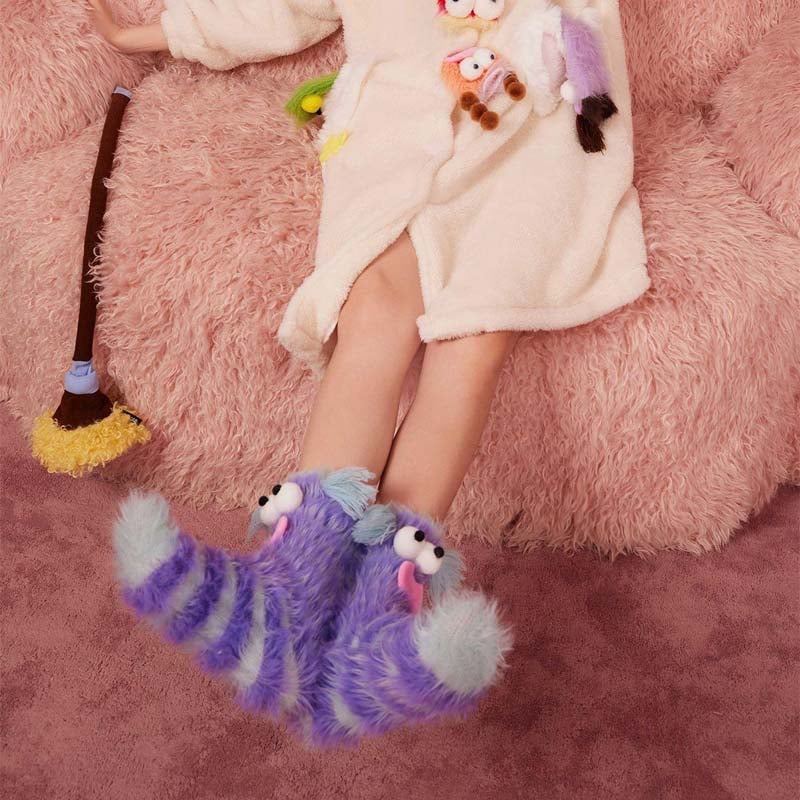 Coral Velvet 3D Quirky Socks – Ultra-Soft & Cozy