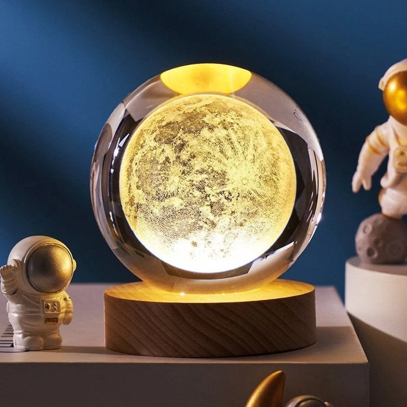 3D Planet Crystal Ball – Solar System Decorative Sphere