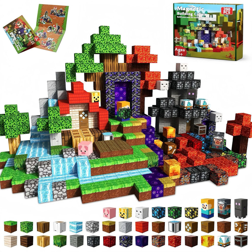 Sword Portal Minecraft Magnetic Building Blocks Set – 150+ PCS Creative Kit