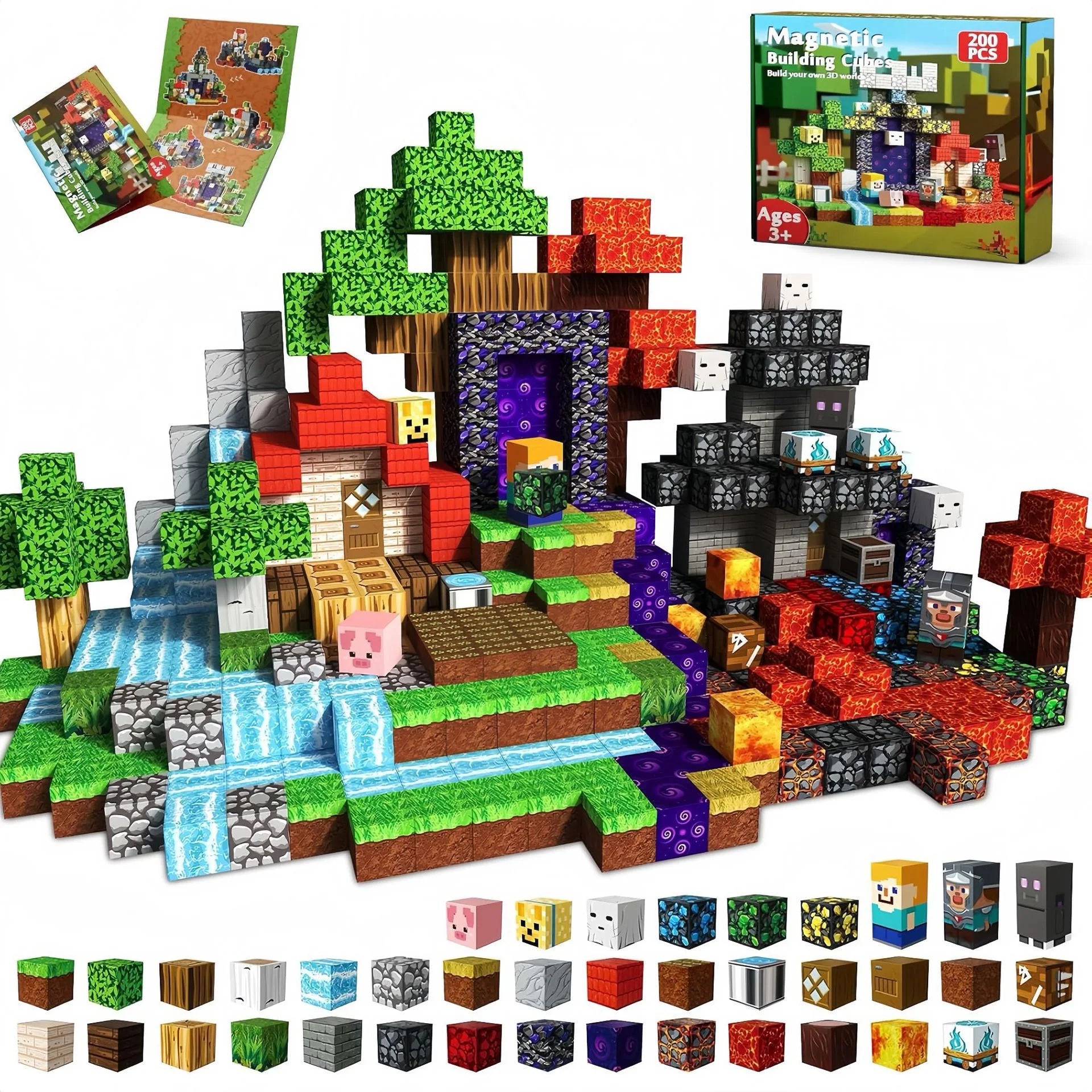 Sword Portal Minecraft Magnetic Building Blocks Set – 150+ PCS Creative Kit