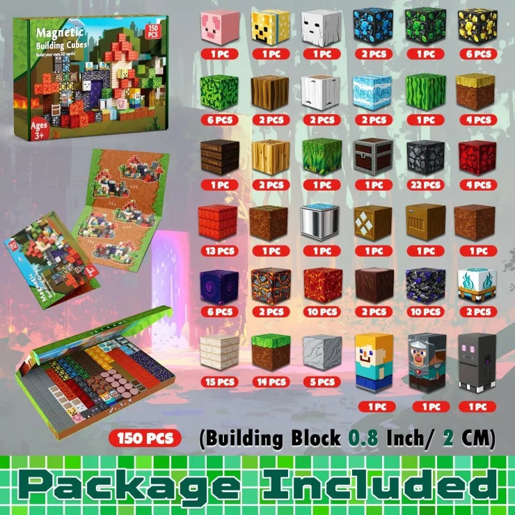Sword Portal Minecraft Magnetic Building Blocks Set – 150+ PCS Creative Kit
